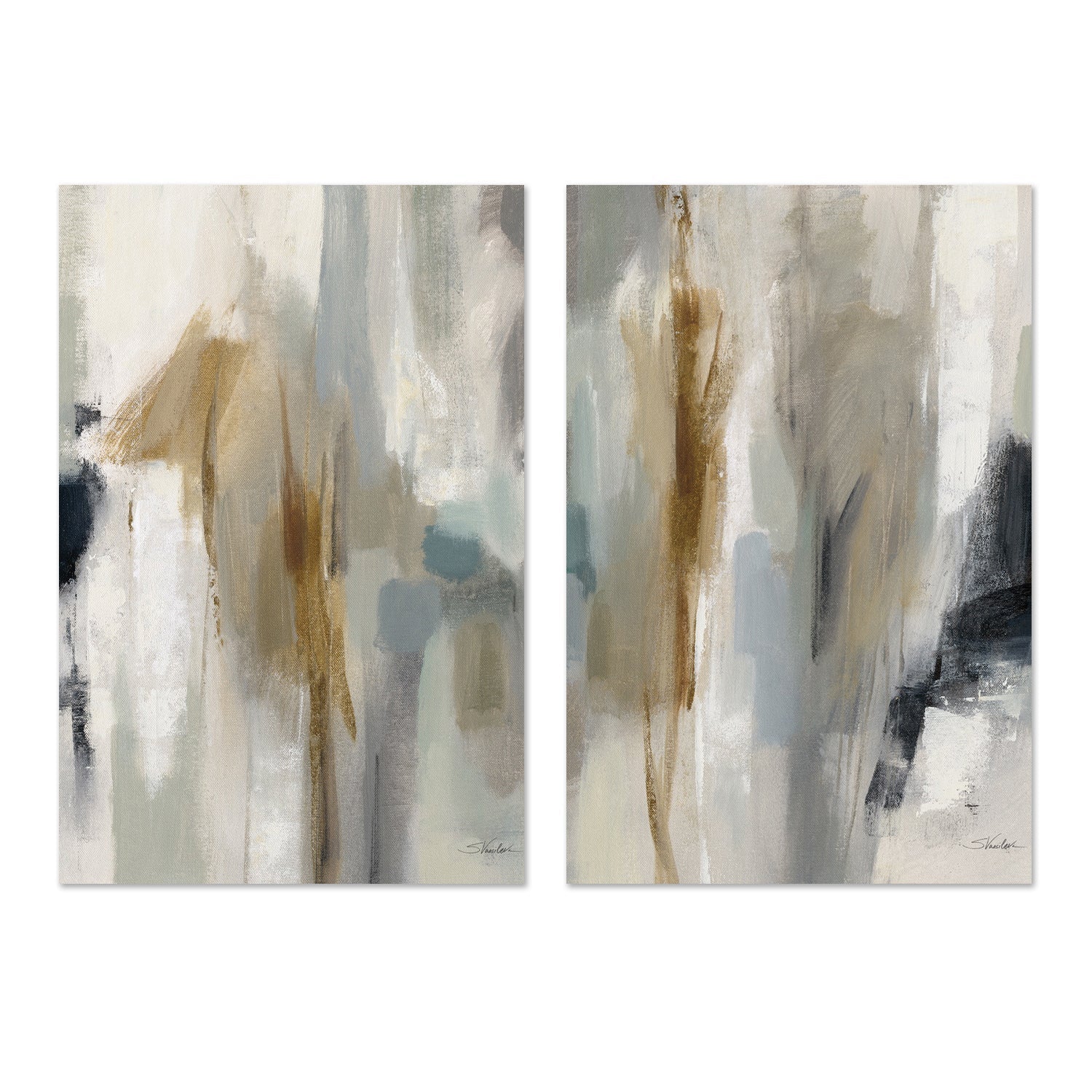 wall-art-print-canvas-poster-framed-Ethereal Sandy Beach, Set Of 2-by-Silvia Vassileva-Gioia Wall Art