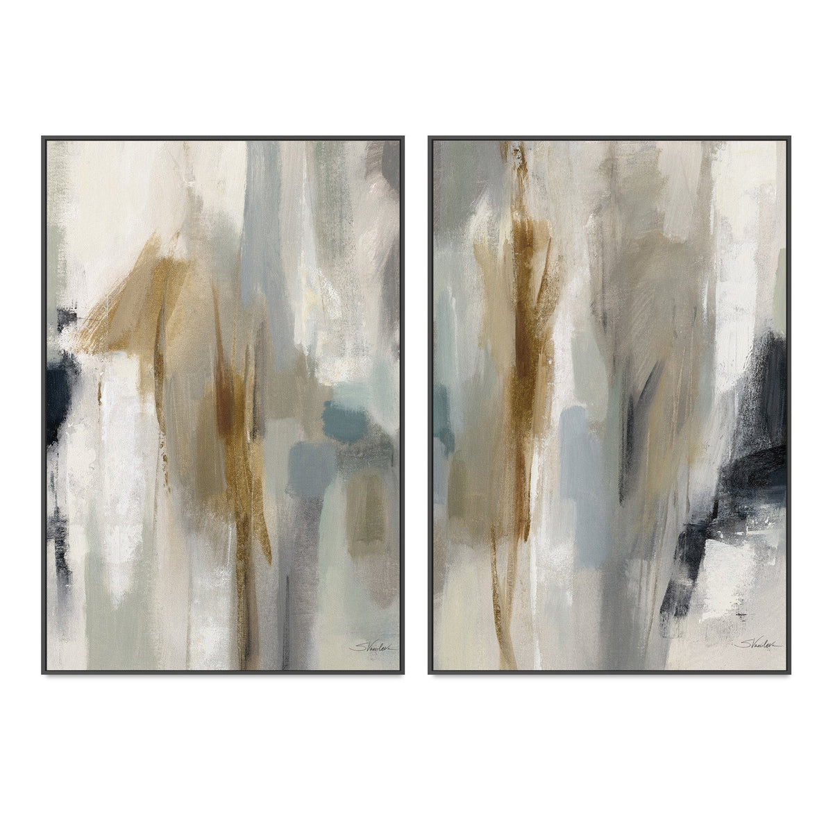 wall-art-print-canvas-poster-framed-Ethereal Sandy Beach, Set Of 2-by-Silvia Vassileva-Gioia Wall Art