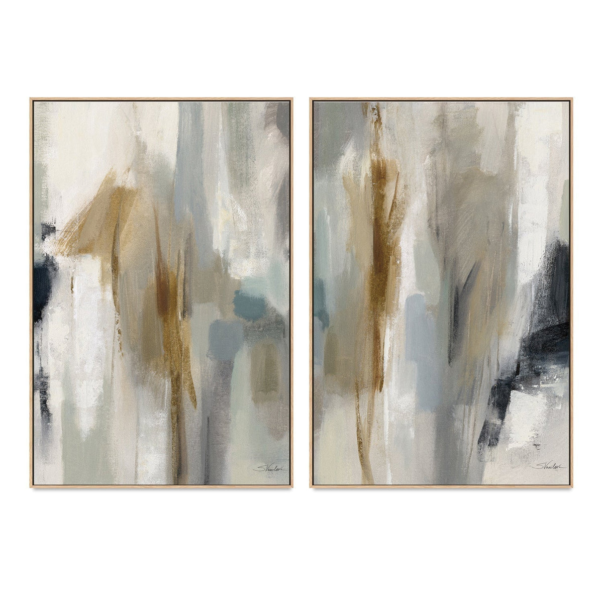 wall-art-print-canvas-poster-framed-Ethereal Sandy Beach, Set Of 2-by-Silvia Vassileva-Gioia Wall Art