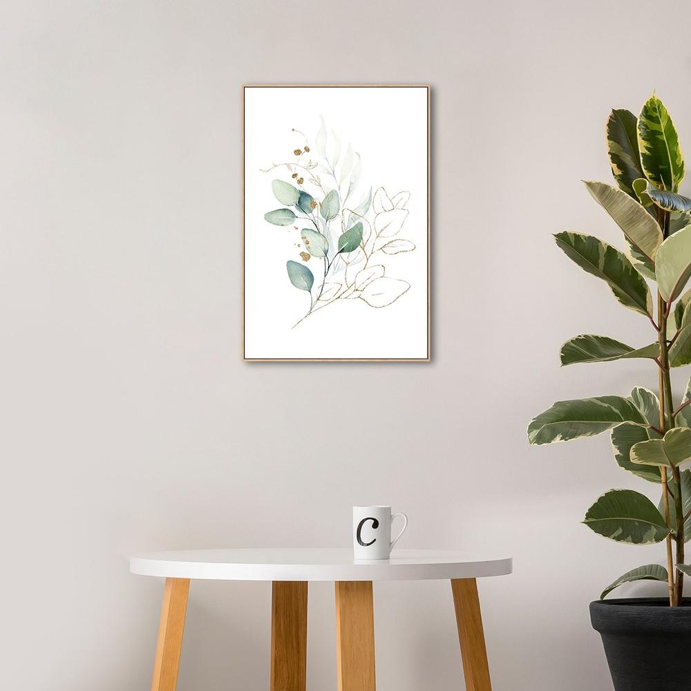 wall-art-print-canvas-poster-framed-Eucalyptus Leaves With Golden Twigs, Style B-by-Gioia Wall Art-Gioia Wall Art