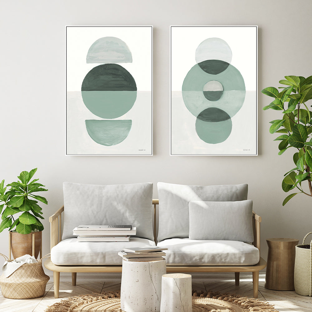wall-art-print-canvas-poster-framed-Eucalyptus, Style A & B, Set Of 2 , By Danhui Nai-GIOIA-WALL-ART