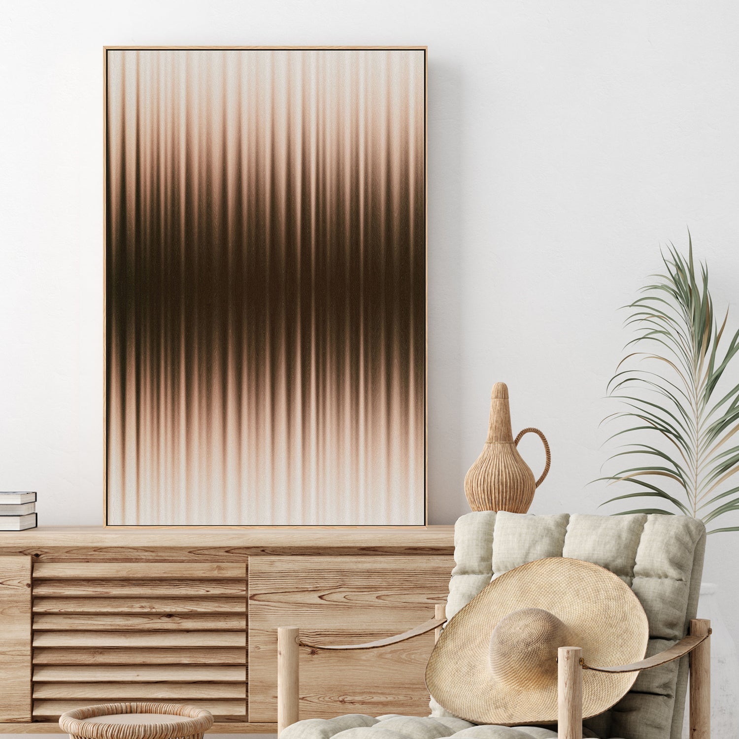 wall-art-print-canvas-poster-framed-Euphori, White and Brown, Style A , By Alma-2