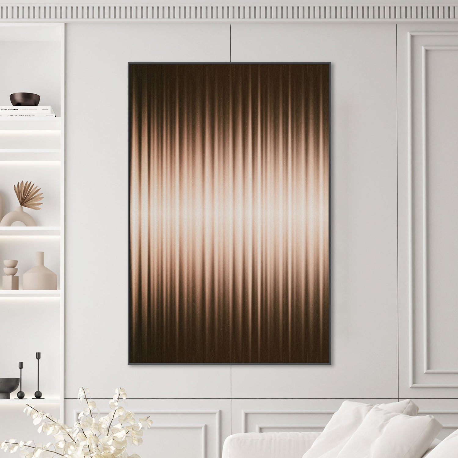 wall-art-print-canvas-poster-framed-Euphori, White and Brown, Style B , By Alma-2
