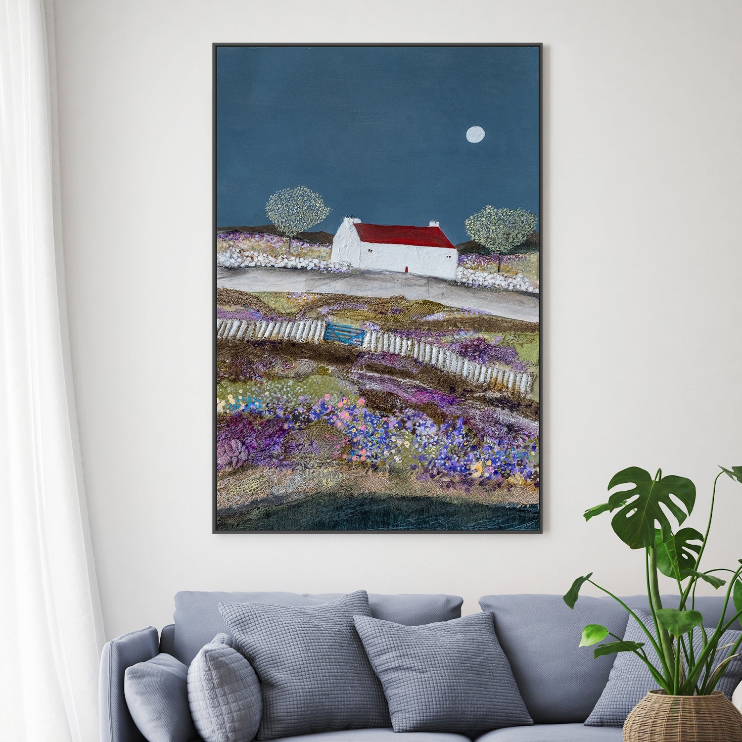 wall-art-print-canvas-poster-framed-Evening Meadow , By Louise O'Hara-2