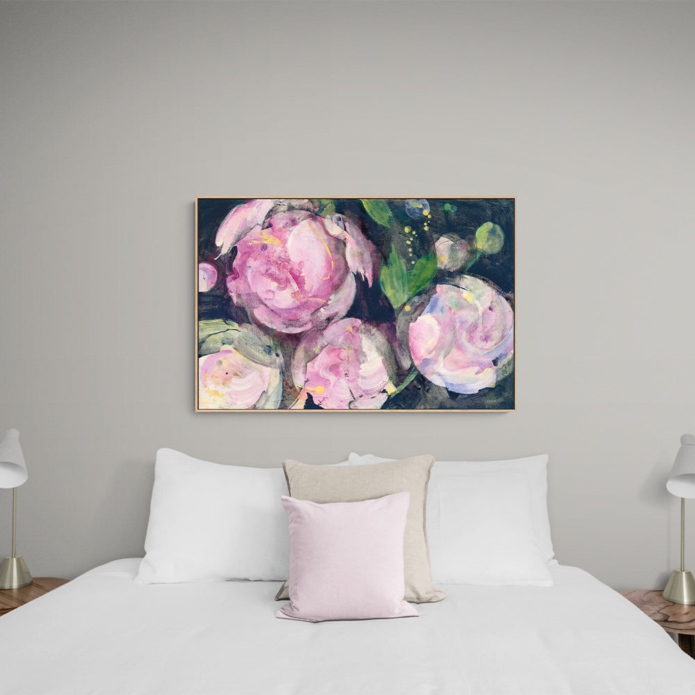 wall-art-print-canvas-poster-framed-Evening Peonies, Style B , By Albena Hristova-GIOIA-WALL-ART