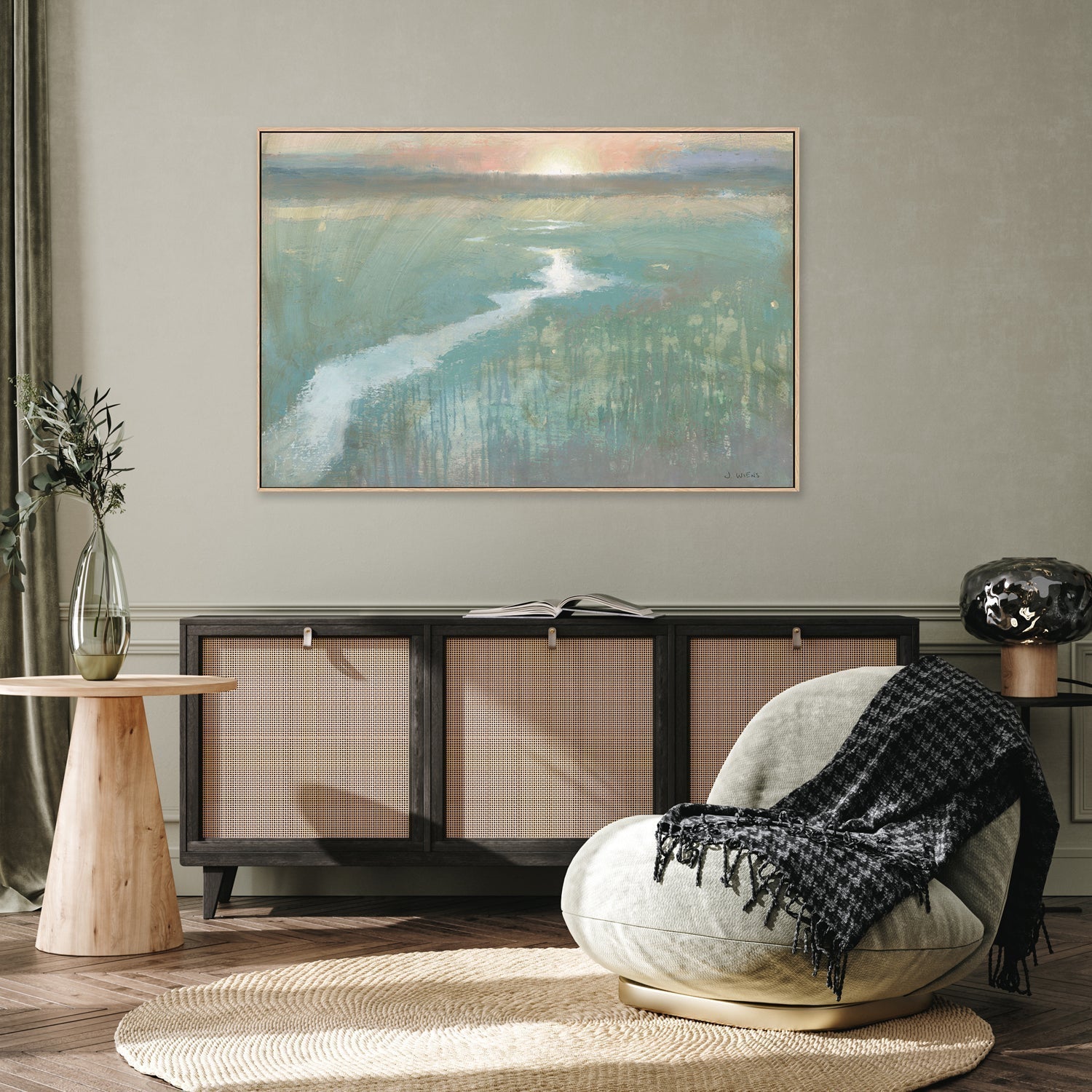 wall-art-print-canvas-poster-framed-Evening Stream-by-James Wiens-Gioia Wall Art