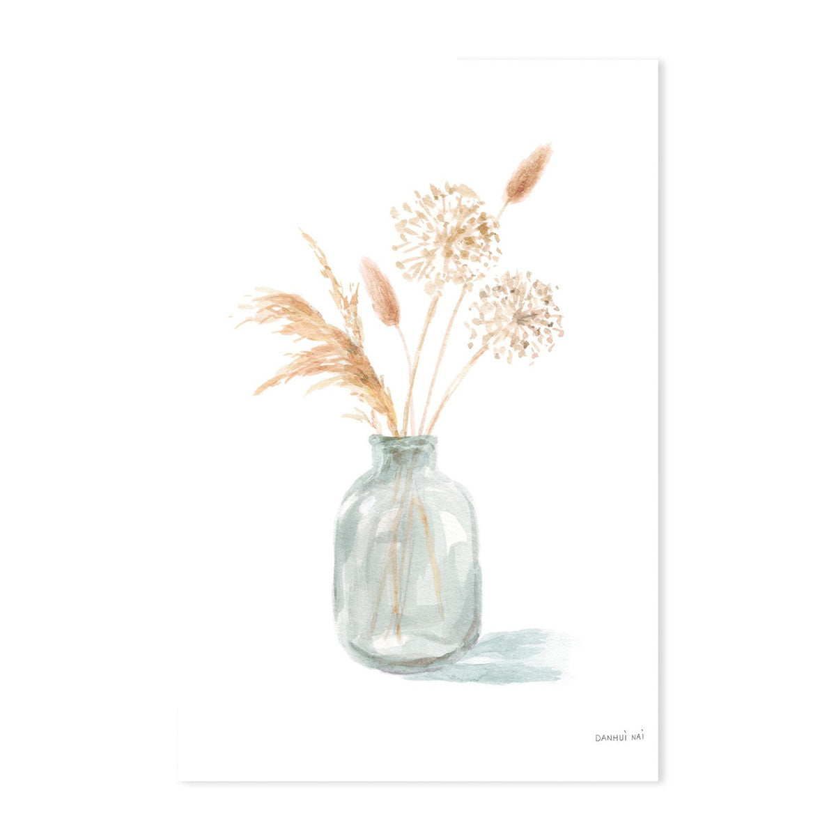 wall-art-print-canvas-poster-framed-Everlasting Bouquet, Neutral, Set of 2-by-Danhui Nai-Gioia Wall Art