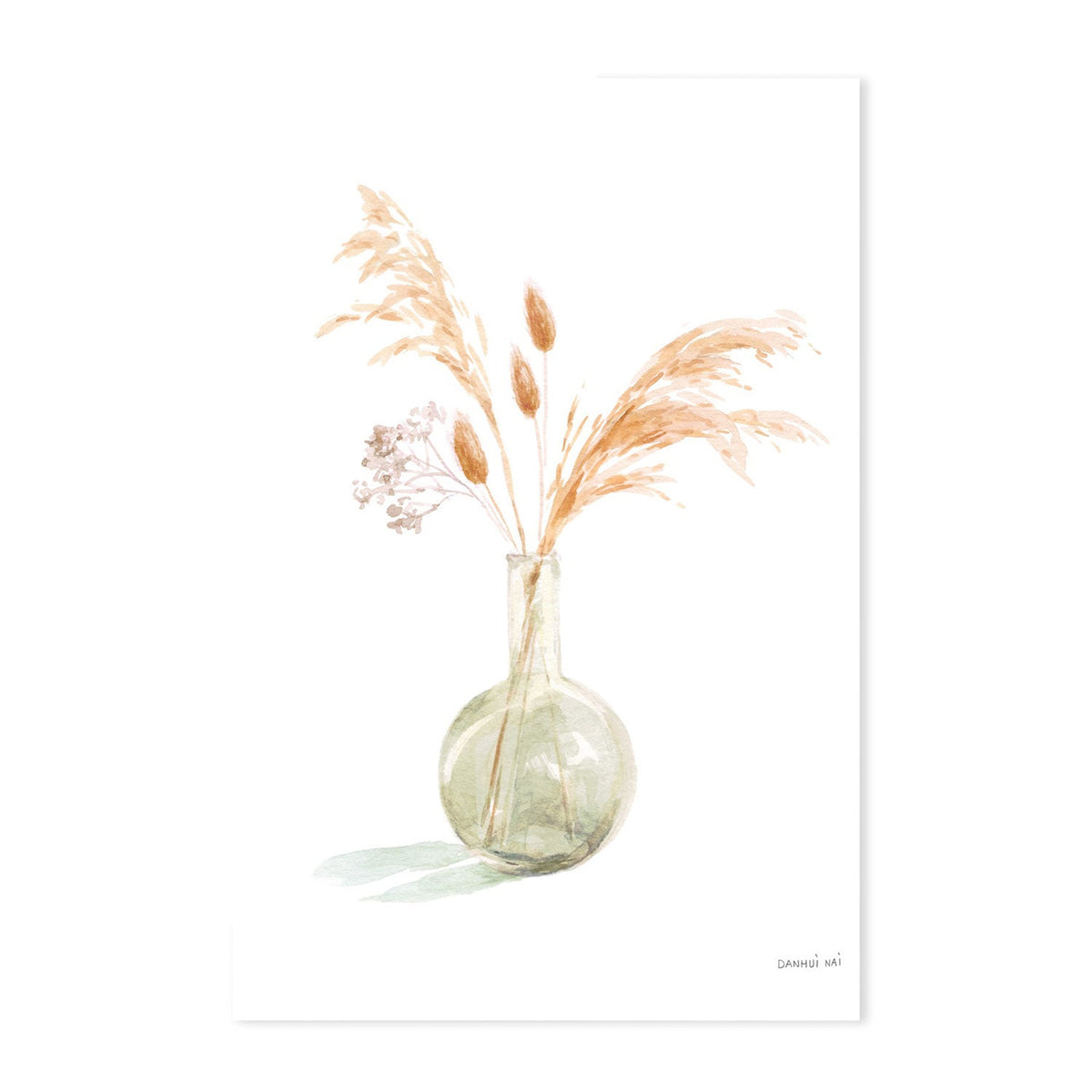 wall-art-print-canvas-poster-framed-Everlasting Bouquet, Neutral, Set of 2-by-Danhui Nai-Gioia Wall Art