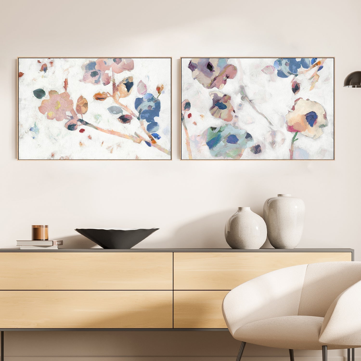 wall-art-print-canvas-poster-framed-Exhale, Style A & B, Set Of 2 , By Carmen Dolce-2