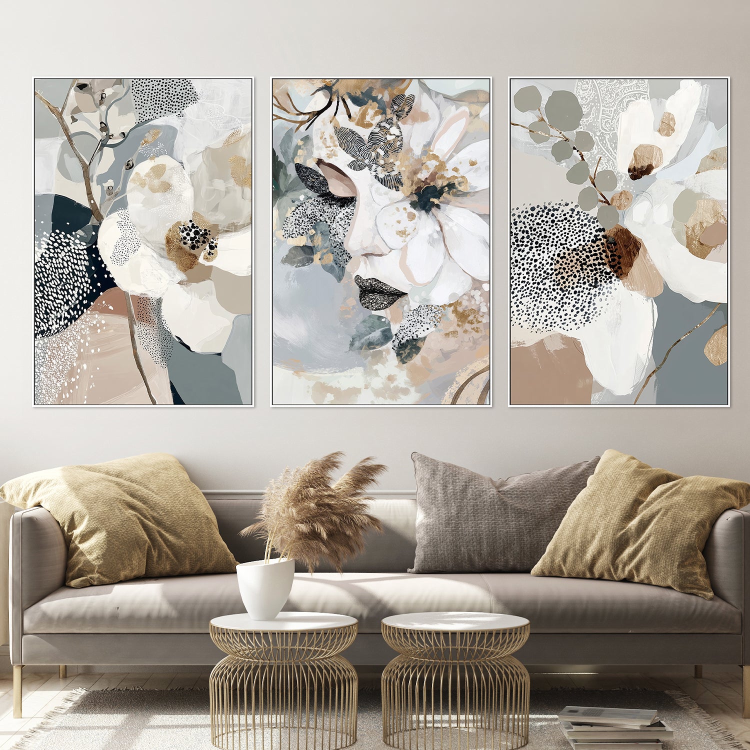 wall-art-print-canvas-poster-framed-Fae, Set Of 3-2