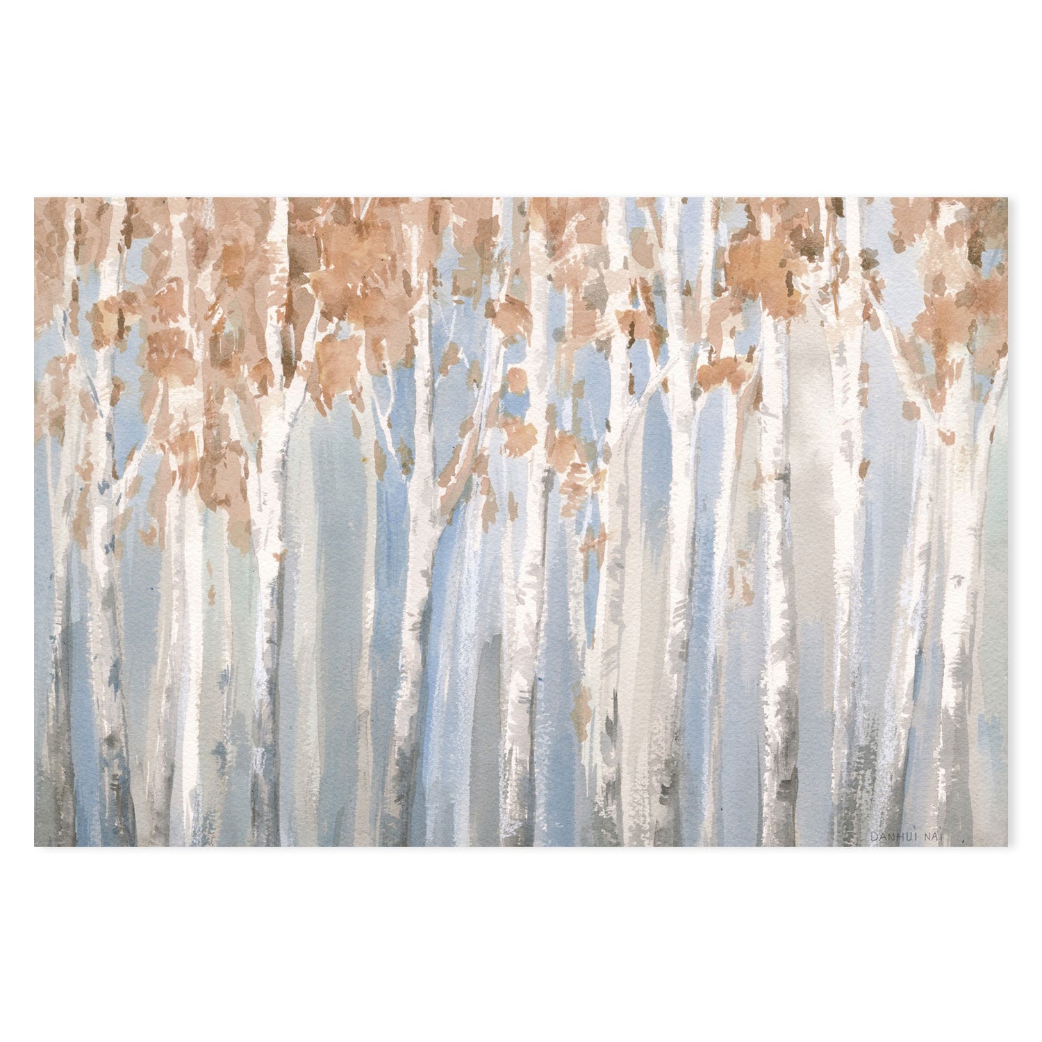 wall-art-print-canvas-poster-framed-Fall Birches-by-Danhui Nai-Gioia Wall Art