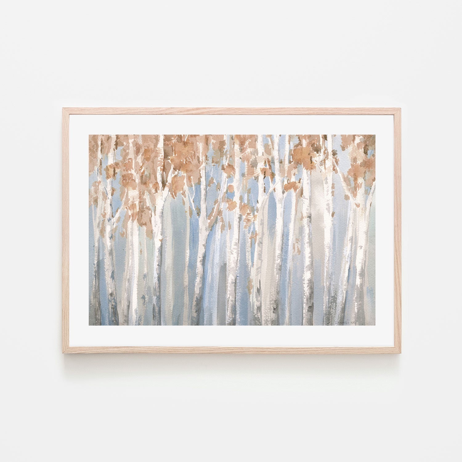 wall-art-print-canvas-poster-framed-Fall Birches-by-Danhui Nai-Gioia Wall Art
