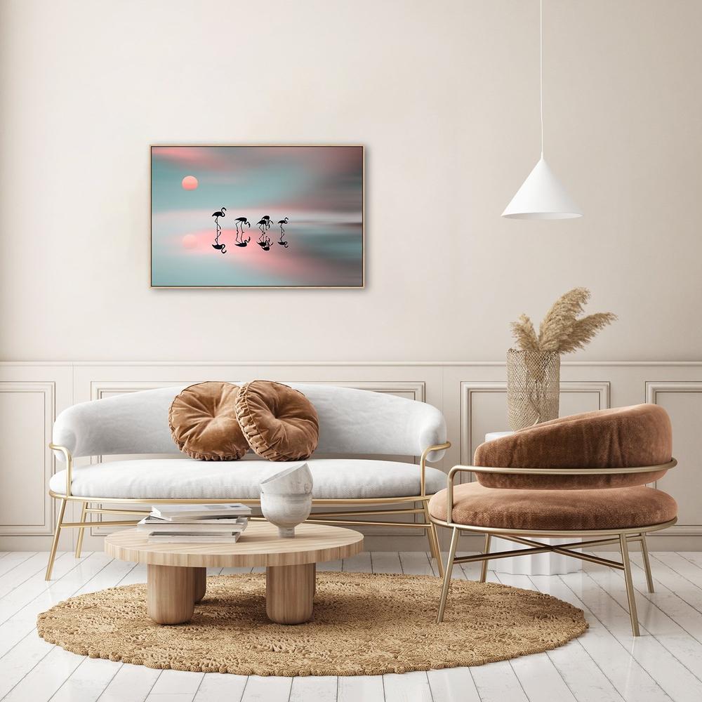 wall-art-print-canvas-poster-framed-Family Flamingos, By Natalia Baras-by-Plus X Studio-Gioia Wall Art