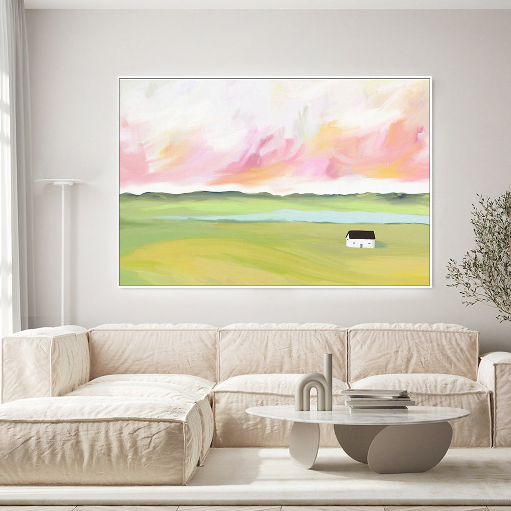 wall-art-print-canvas-poster-framed-Farm House by The Lake , By Leah Straatsma-2