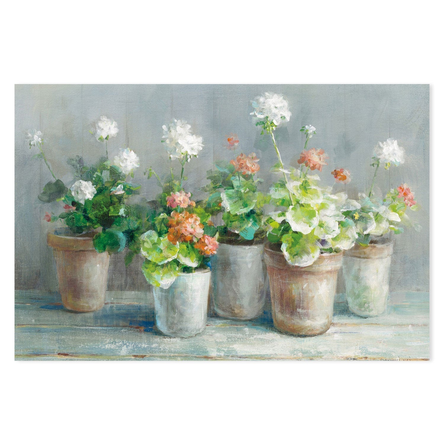 wall-art-print-canvas-poster-framed-Farmhouse Geraniums-by-Danhui Nai-Gioia Wall Art