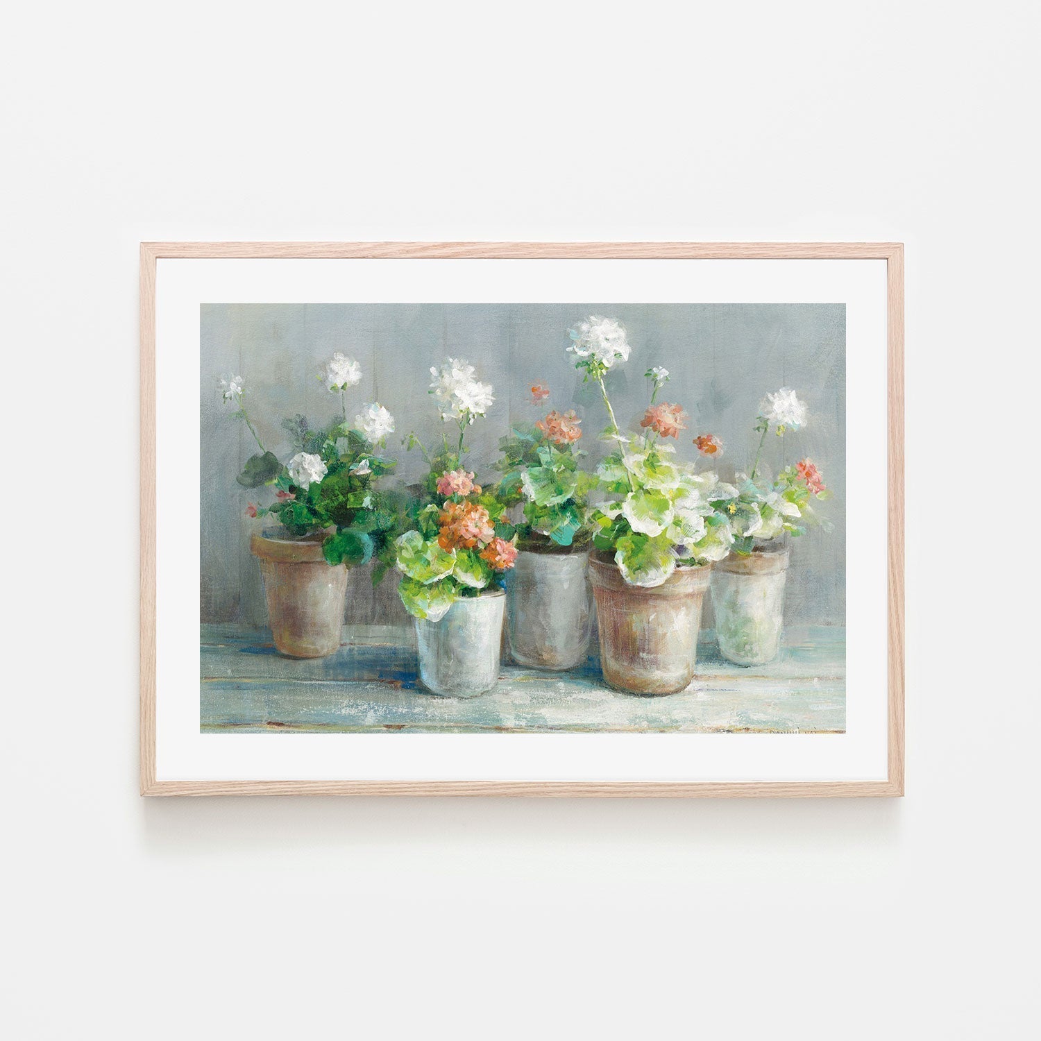 wall-art-print-canvas-poster-framed-Farmhouse Geraniums-by-Danhui Nai-Gioia Wall Art