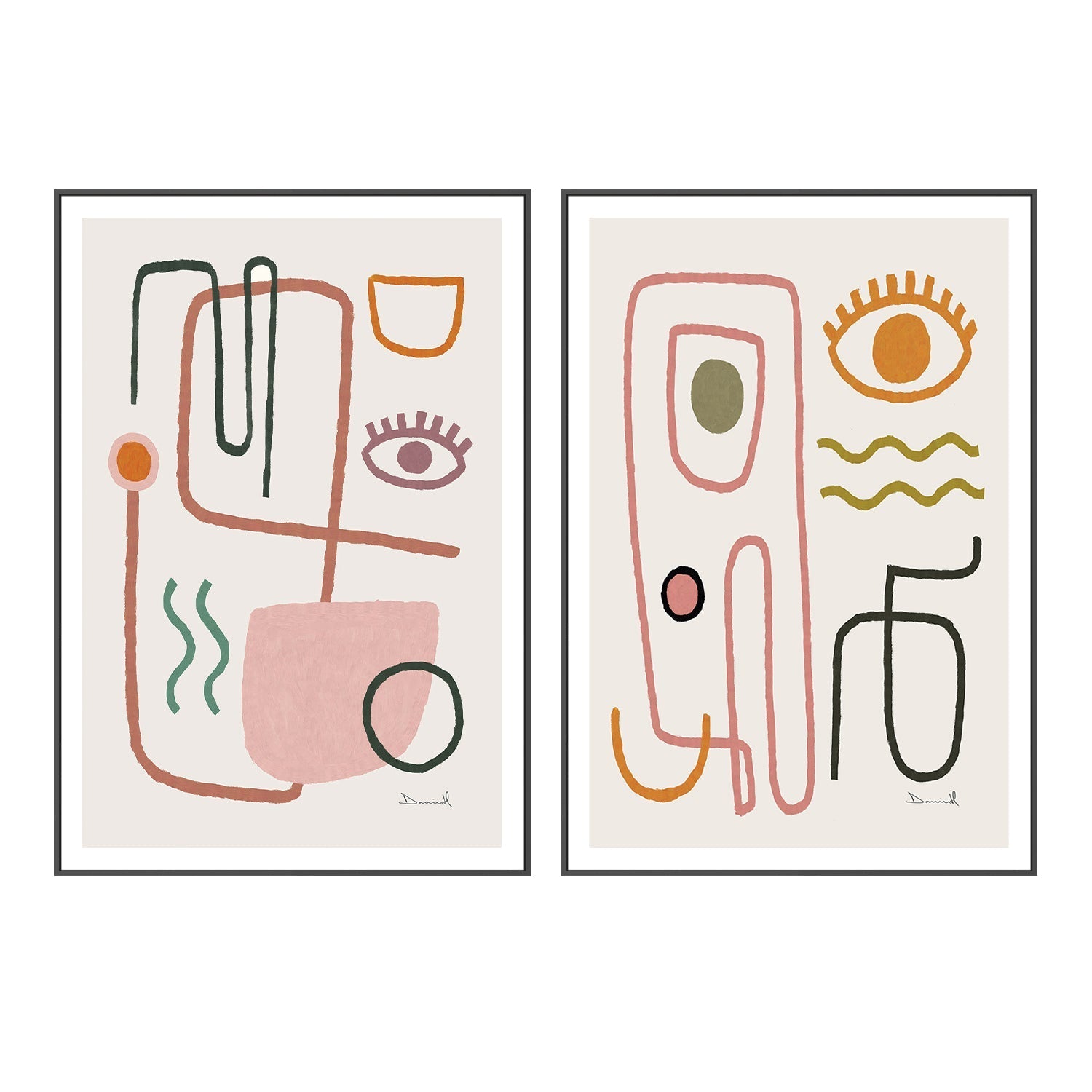 Feel Good, Style A, Set Of 2, By Dan Hobday