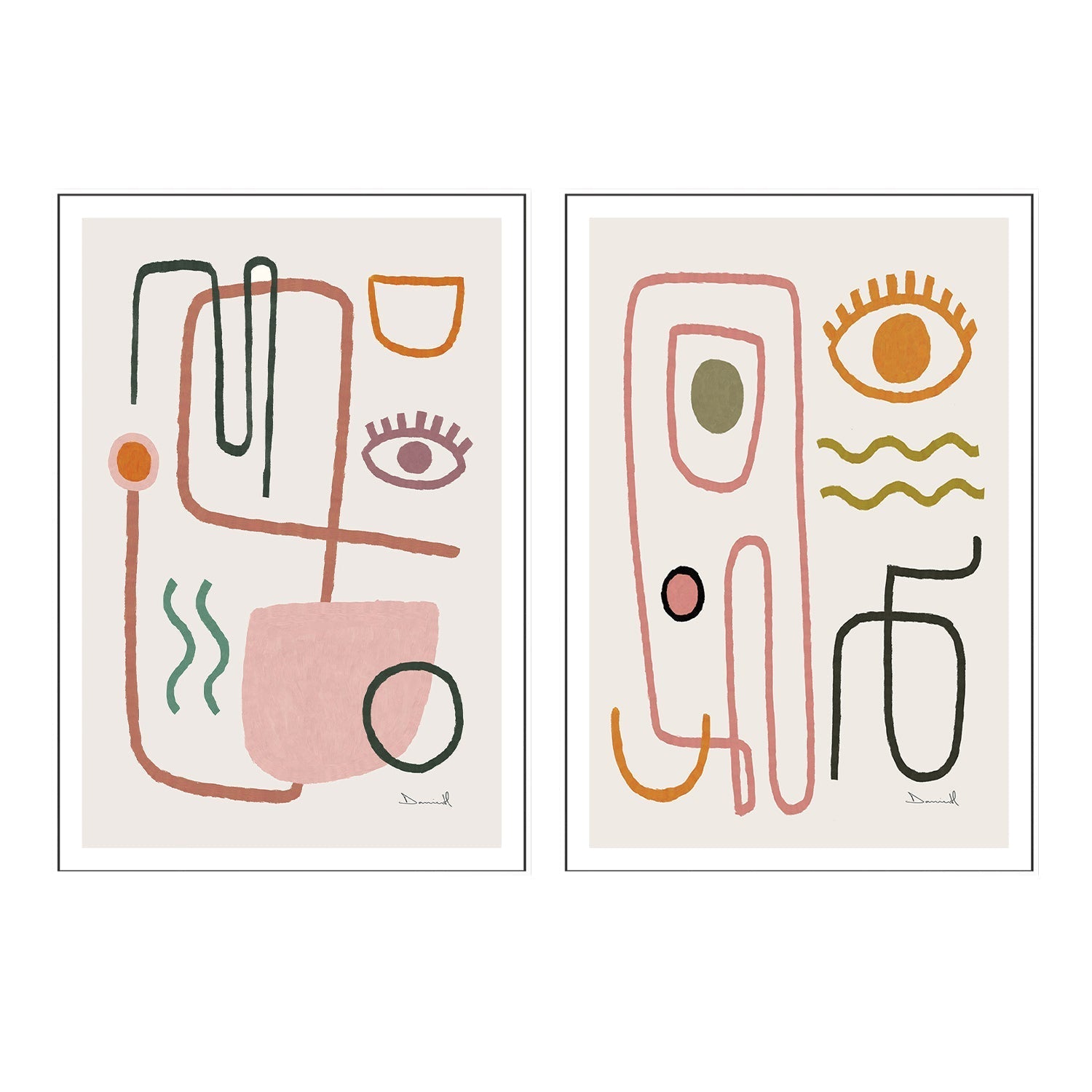 Feel Good, Style A, Set Of 2, By Dan Hobday