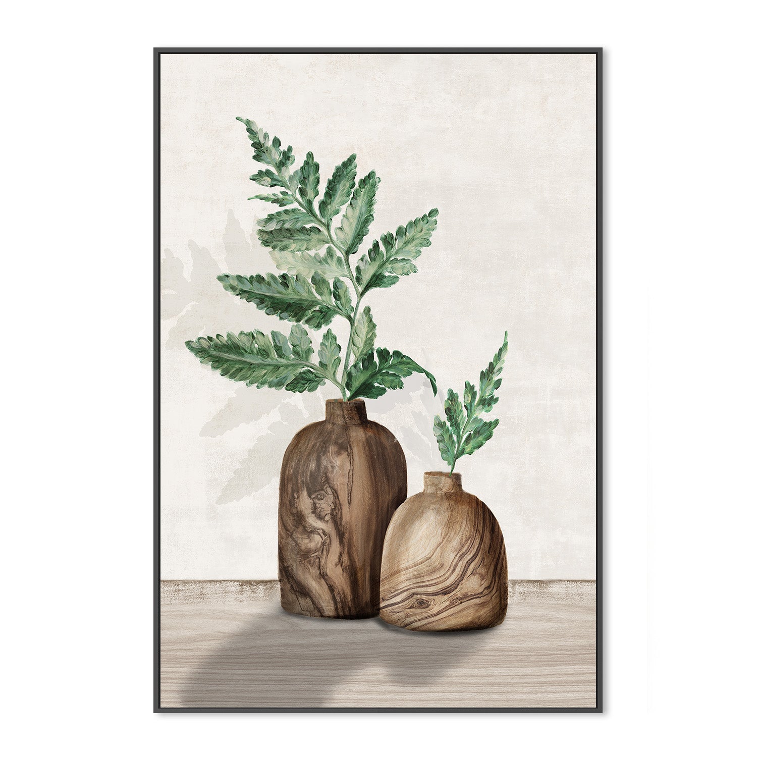 wall-art-print-canvas-poster-framed-Fern And Wood, Style A , By Eva Watts-3