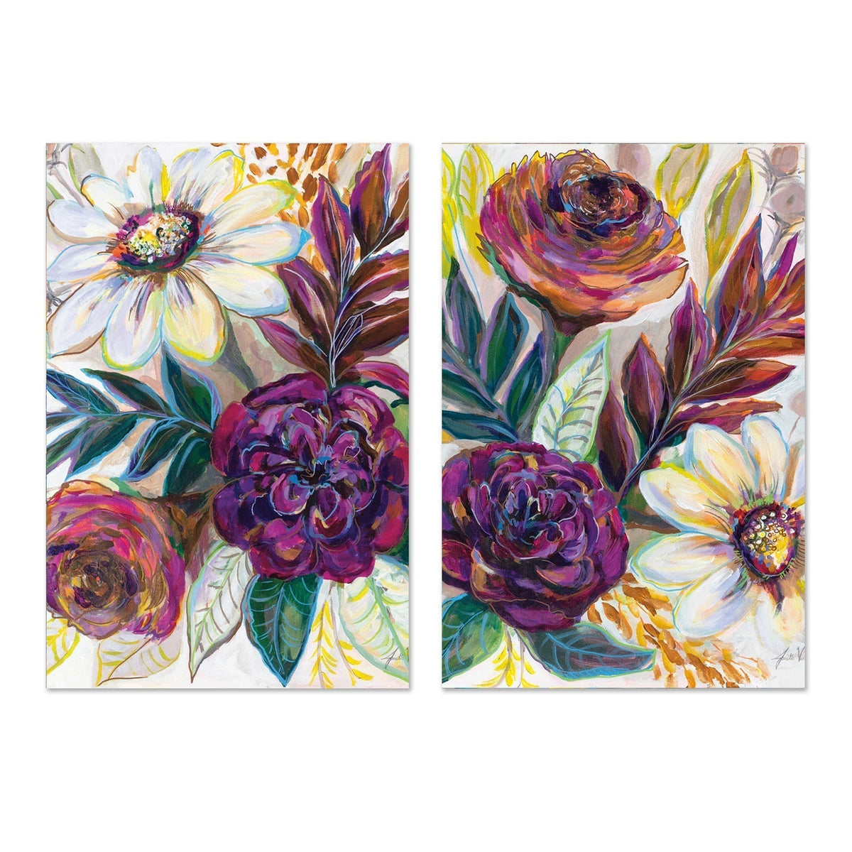 wall-art-print-canvas-poster-framed-Festive Season, Set of 2-by-Jeanette Vertentes-Gioia Wall Art