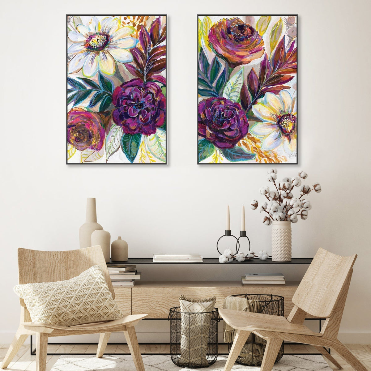 wall-art-print-canvas-poster-framed-Festive Season, Set of 2-by-Jeanette Vertentes-Gioia Wall Art