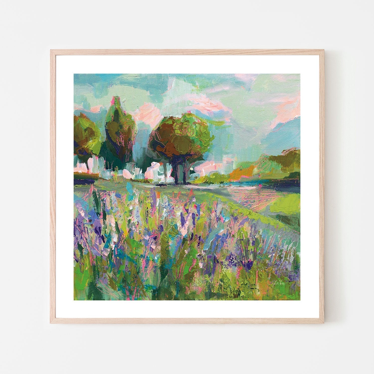 wall-art-print-canvas-poster-framed-Field of Flowers-by-Jeanette Vertentes-Gioia Wall Art