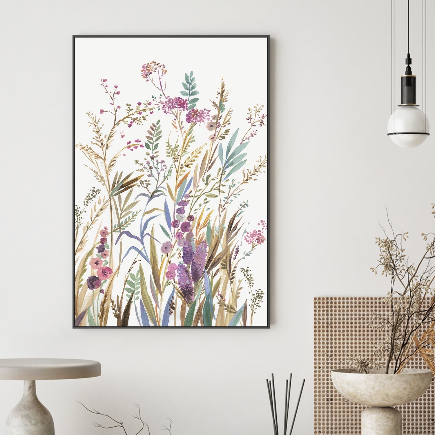 wall-art-print-canvas-poster-framed-Fields Of Wild Pink, Style B , By Asia Jensen-2
