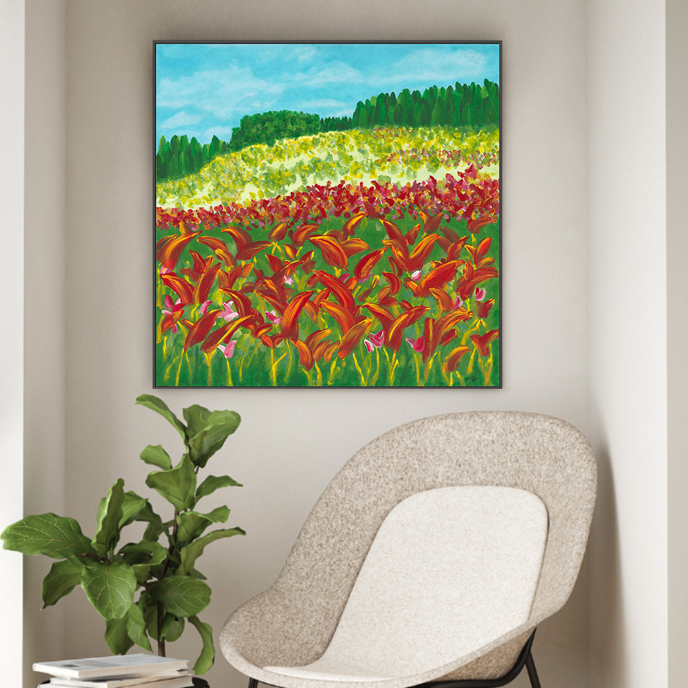wall-art-print-canvas-poster-framed-Fiery Flora , By Belinda Stone-GIOIA-WALL-ART