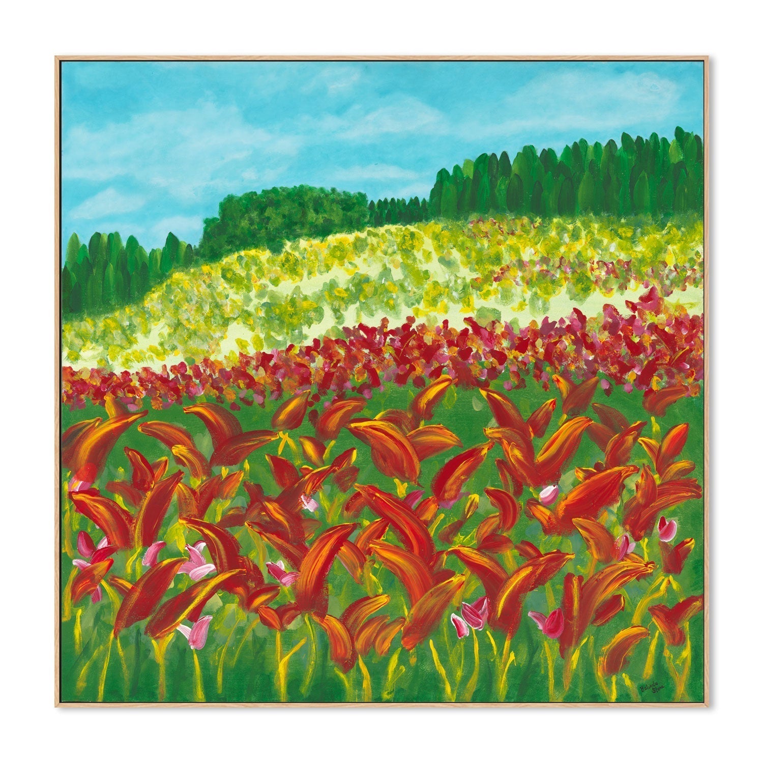wall-art-print-canvas-poster-framed-Fiery Flora , By Belinda Stone-GIOIA-WALL-ART
