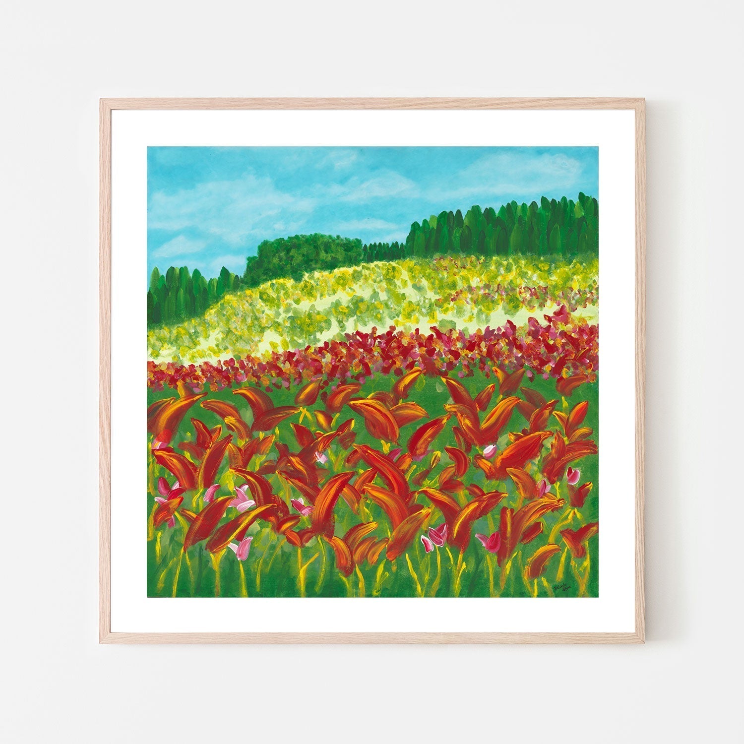 wall-art-print-canvas-poster-framed-Fiery Flora , By Belinda Stone-GIOIA-WALL-ART