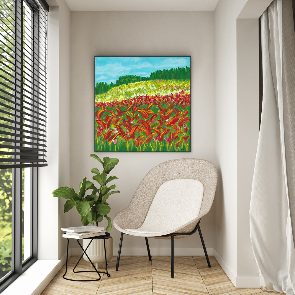wall-art-print-canvas-poster-framed-Fiery Flora , By Belinda Stone-GIOIA-WALL-ART