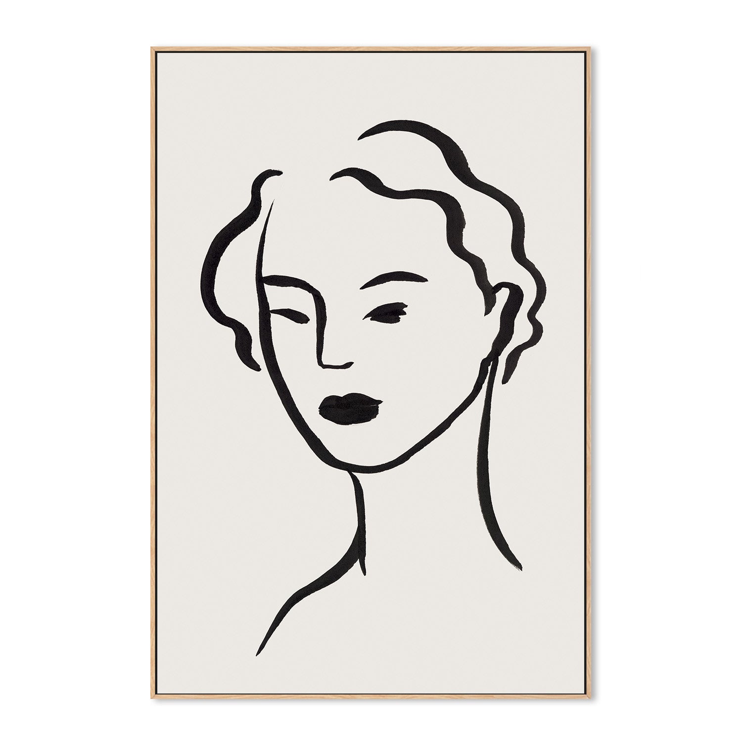 wall-art-print-canvas-poster-framed-Figurative Face, Style A-4