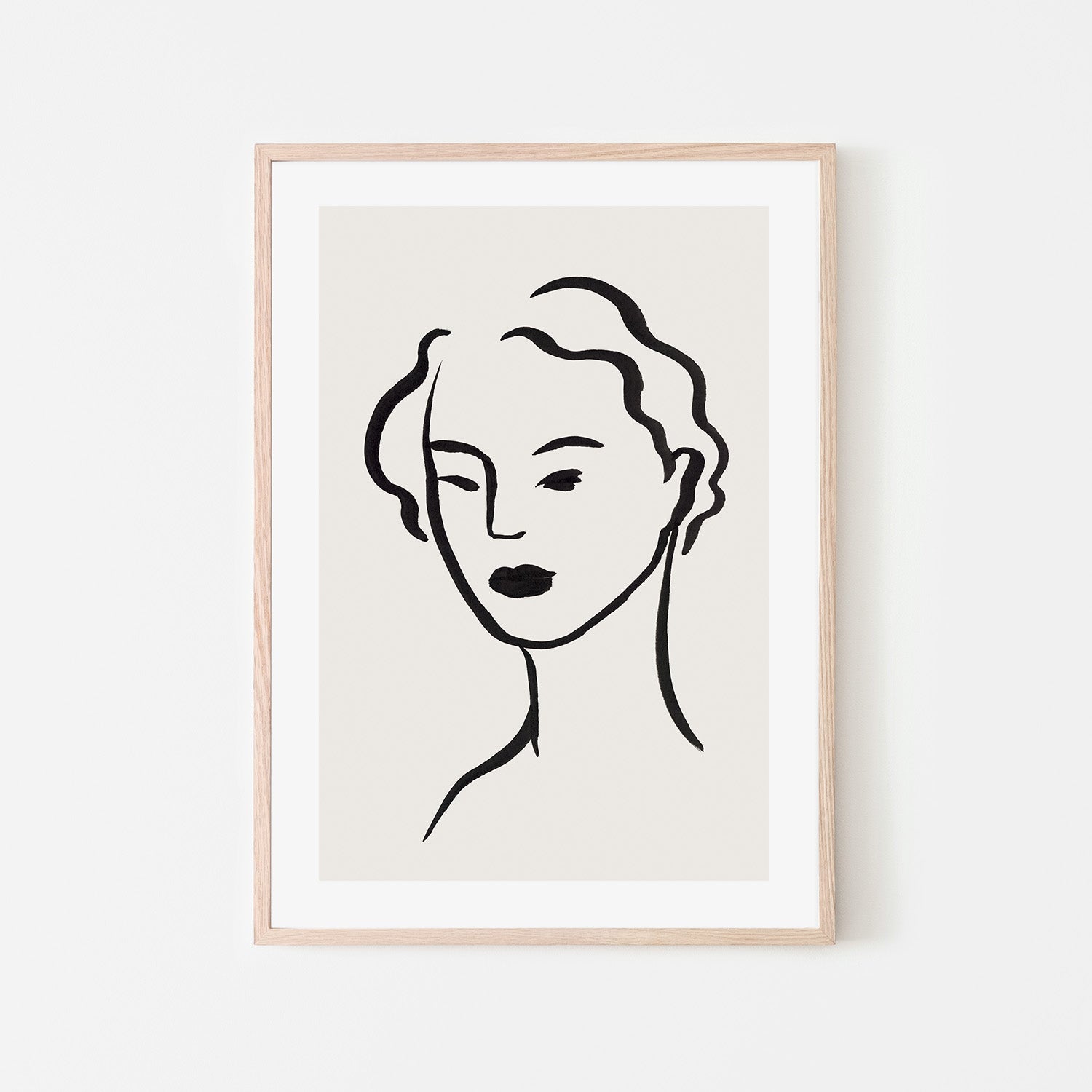 wall-art-print-canvas-poster-framed-Figurative Face, Style A-6
