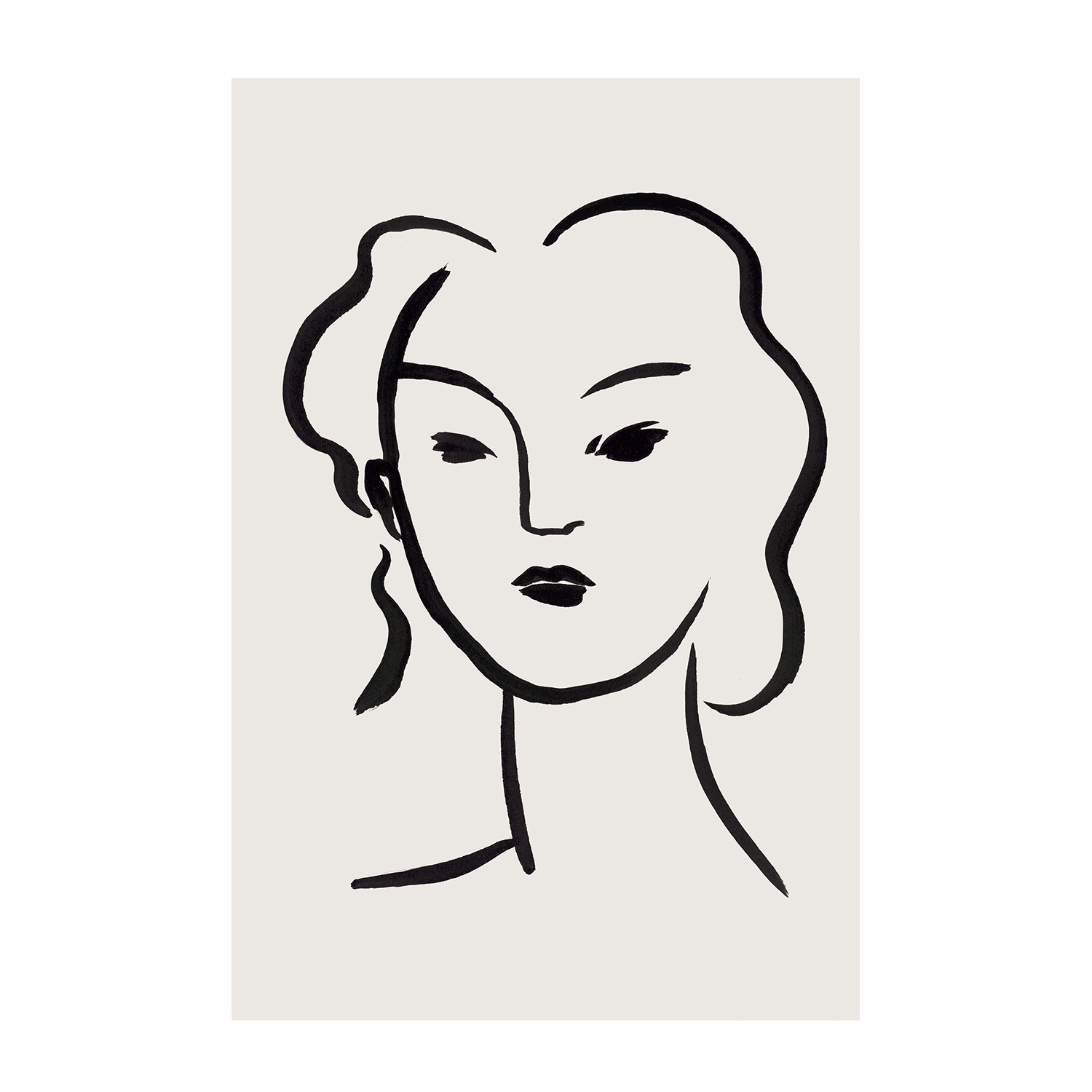 wall-art-print-canvas-poster-framed-Figurative Face, Style A & B, Set Of 2-9