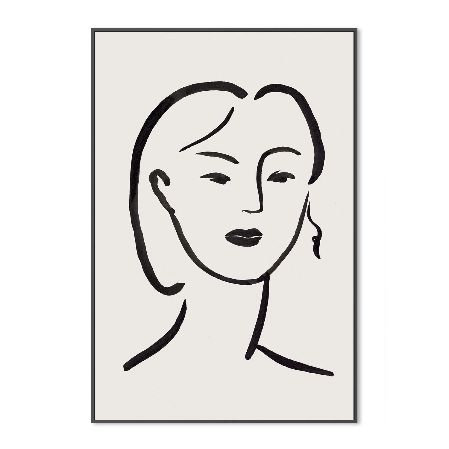 wall-art-print-canvas-poster-framed-Figurative Face, Style B-3