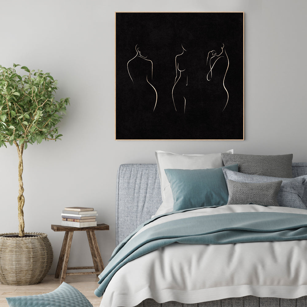 wall-art-print-canvas-poster-framed-Figures In The Night , By Emel Tunaboylu-GIOIA-WALL-ART