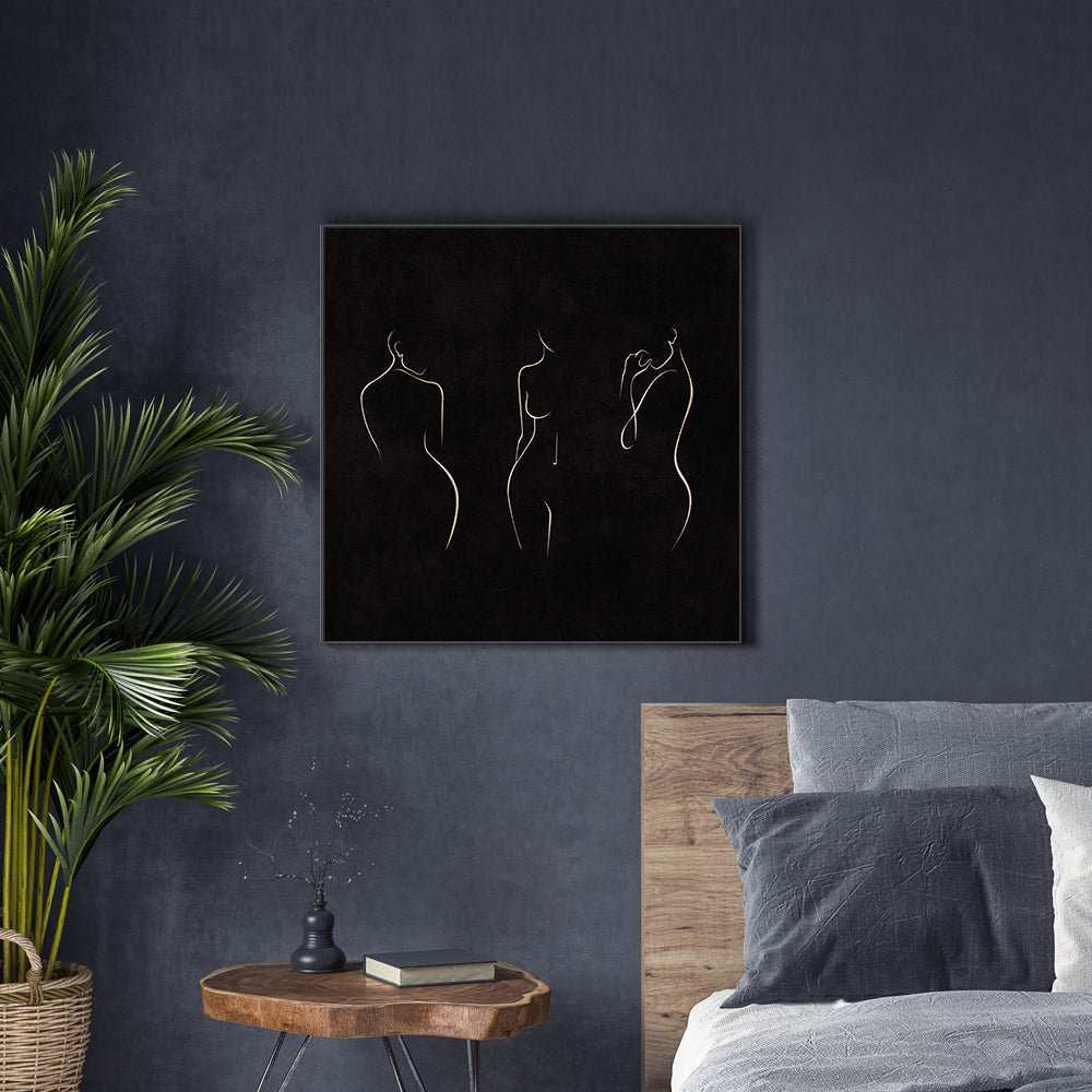 wall-art-print-canvas-poster-framed-Figures In The Night , By Emel Tunaboylu-GIOIA-WALL-ART