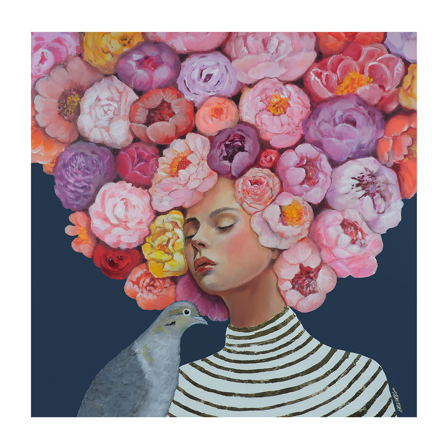 wall-art-print-canvas-poster-framed-Fiori , By Sylvie Demers-1