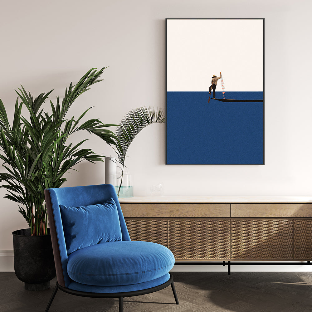 wall-art-print-canvas-poster-framed-Fishing For Words-GIOIA-WALL-ART