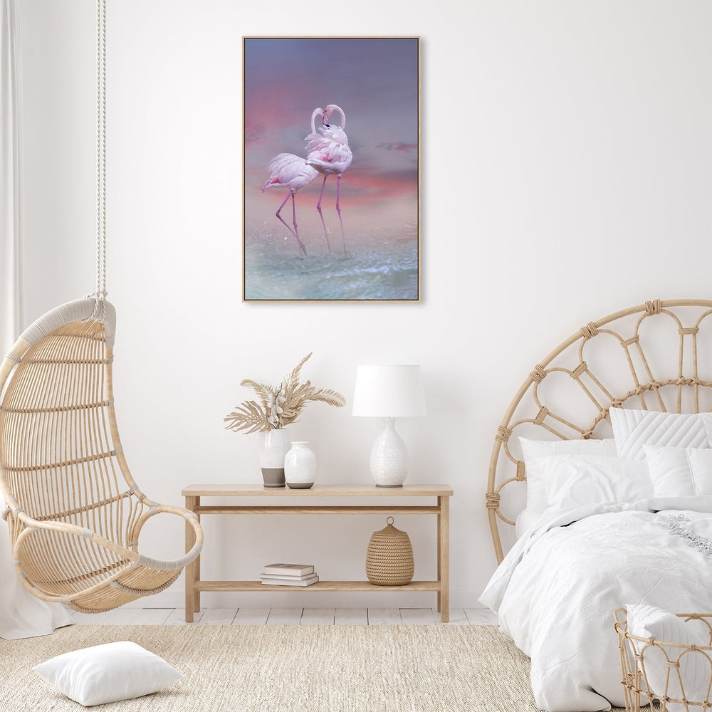 wall-art-print-canvas-poster-framed-Flamingo Ballet, By Krystina Wisniowska-by-Plus X Studio-Gioia Wall Art