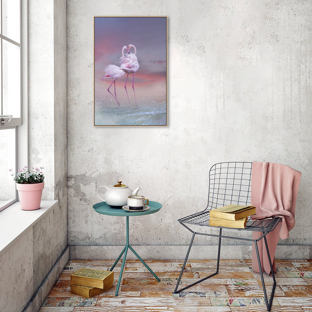 wall-art-print-canvas-poster-framed-Flamingo Ballet, By Krystina Wisniowska-by-Plus X Studio-Gioia Wall Art