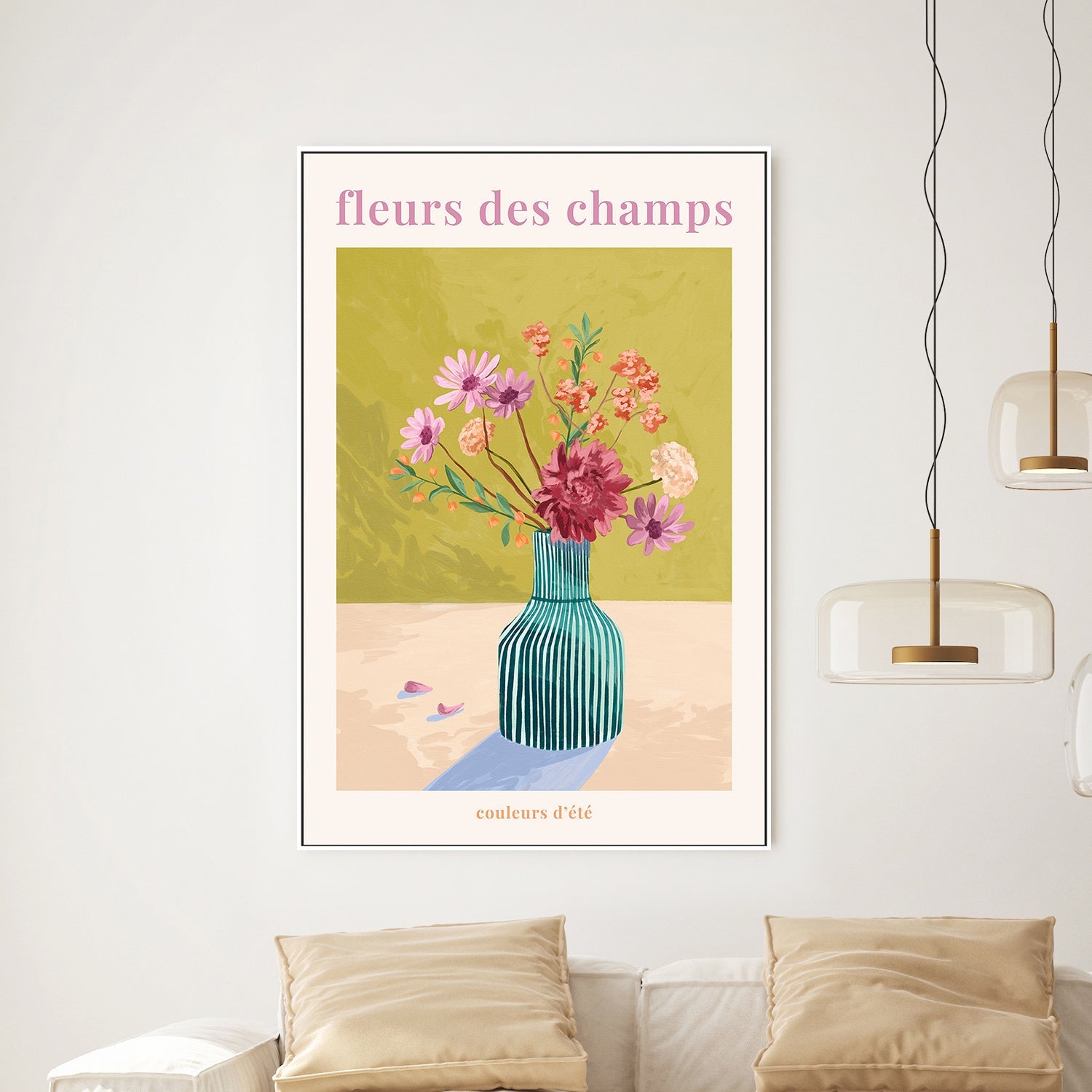 wall-art-print-canvas-poster-framed-Fleur Des Champs - Green-2