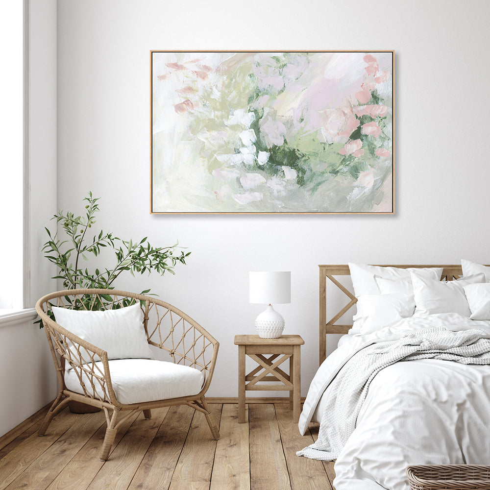 wall-art-print-canvas-poster-framed-Floral Assortment In Pastel, Style F-by-Emily Wood-Gioia Wall Art