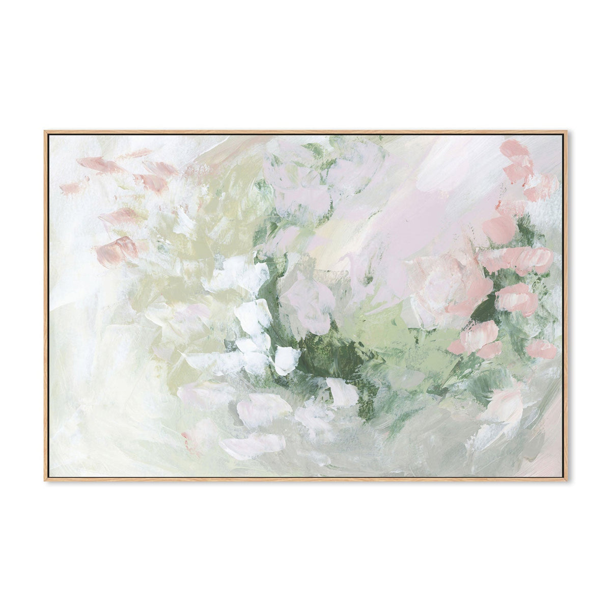 wall-art-print-canvas-poster-framed-Floral Assortment In Pastel, Style F-by-Emily Wood-Gioia Wall Art