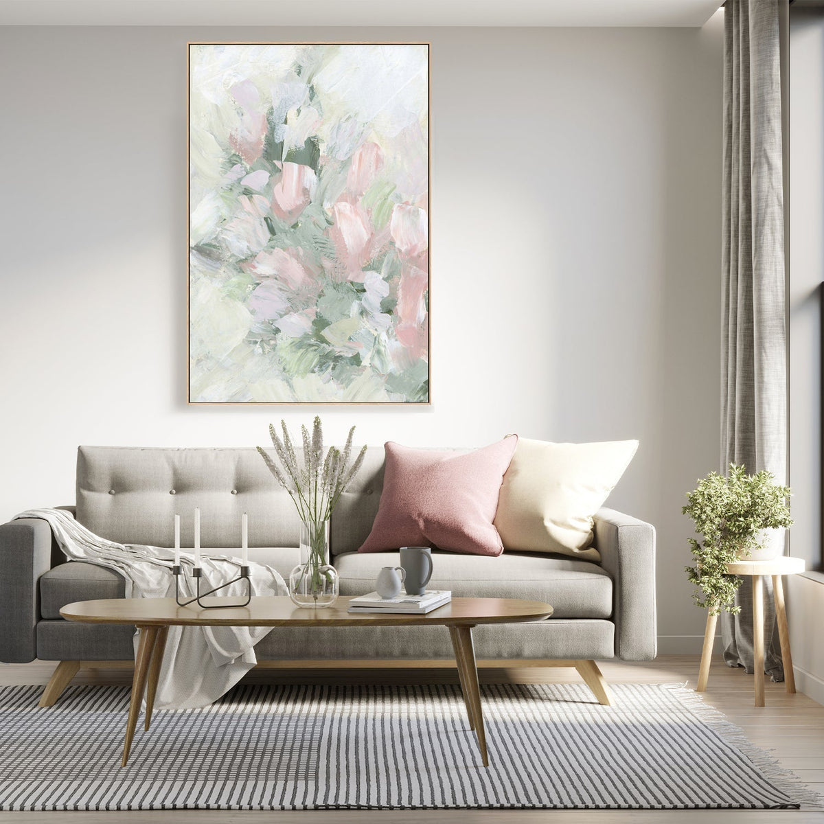 wall-art-print-canvas-poster-framed-Floral Assortment In Pastel, Style K-by-Emily Wood-Gioia Wall Art