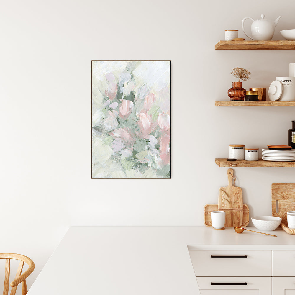wall-art-print-canvas-poster-framed-Floral Assortment In Pastel, Style K-by-Emily Wood-Gioia Wall Art
