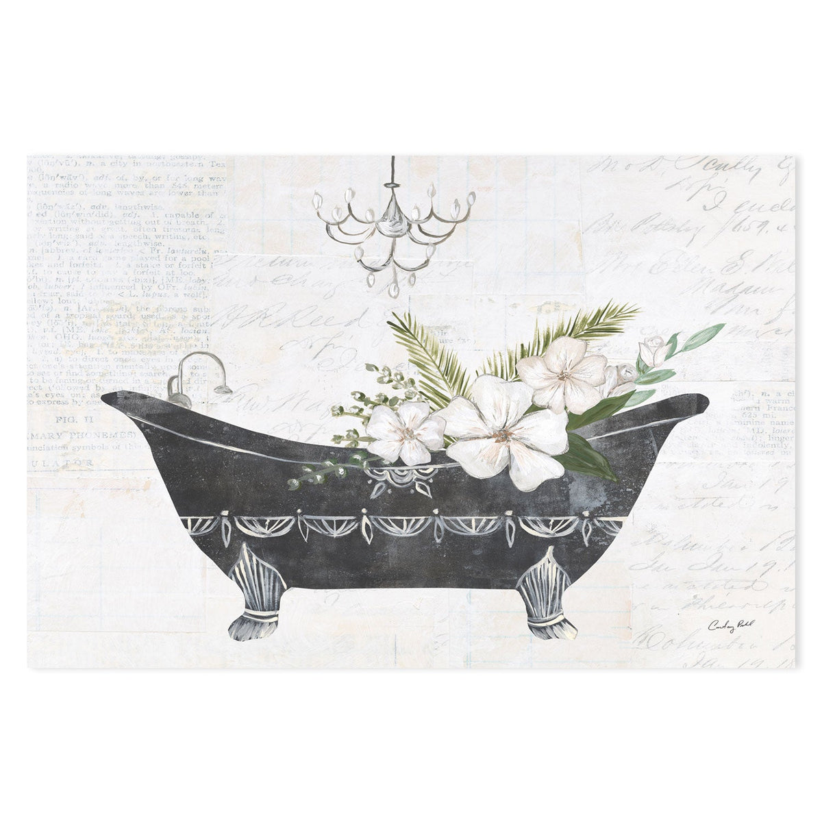 wall-art-print-canvas-poster-framed-Floral Bath-GIOIA-WALL-ART