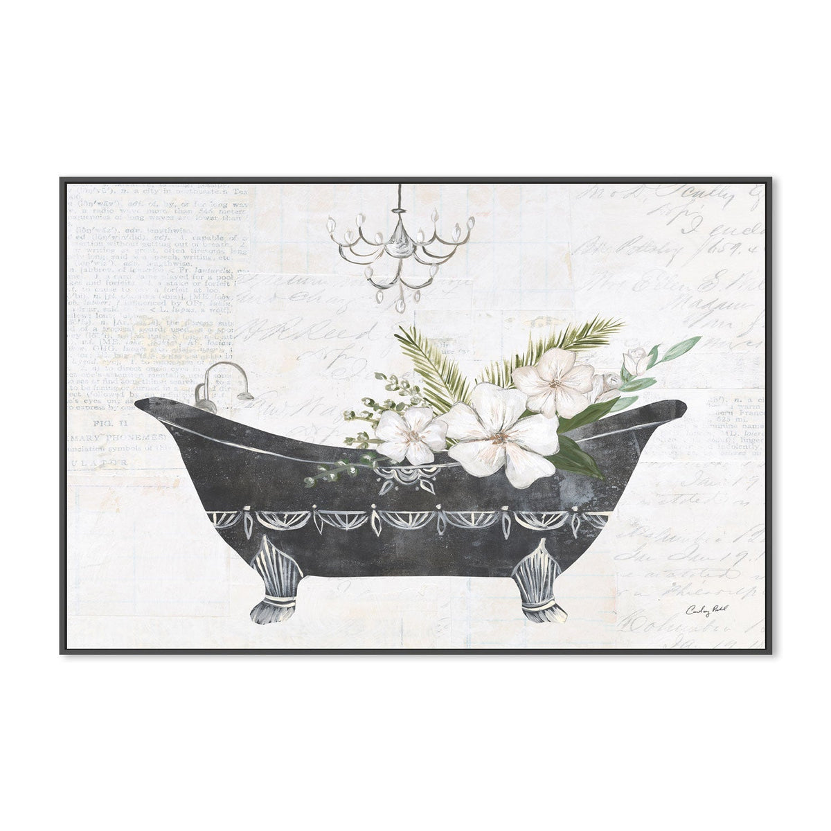 wall-art-print-canvas-poster-framed-Floral Bath-GIOIA-WALL-ART