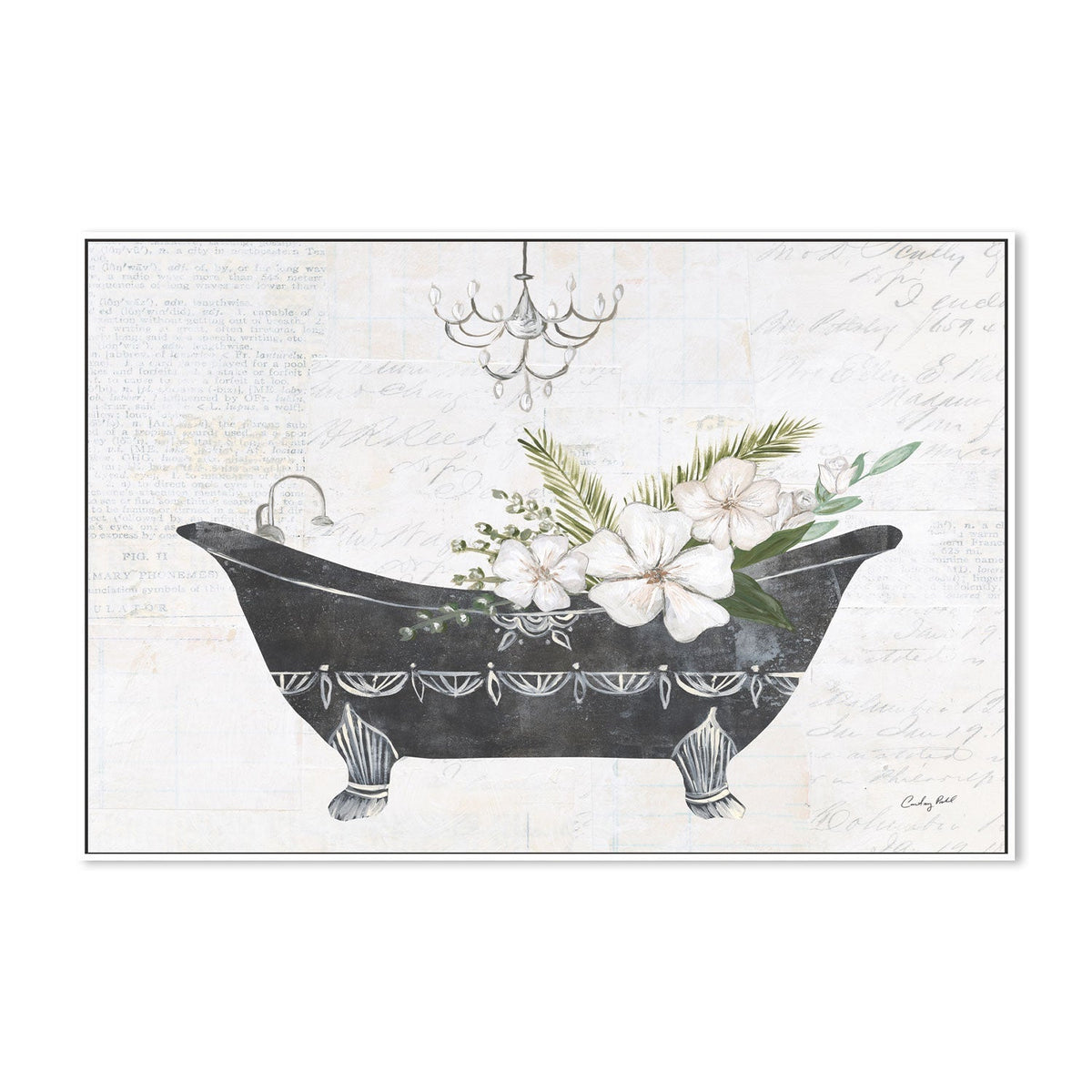 wall-art-print-canvas-poster-framed-Floral Bath-GIOIA-WALL-ART