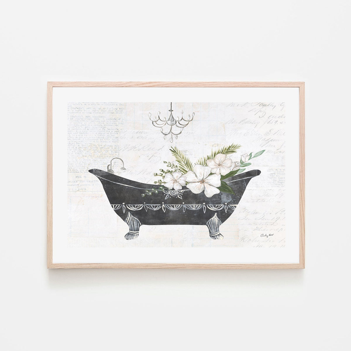 wall-art-print-canvas-poster-framed-Floral Bath-GIOIA-WALL-ART